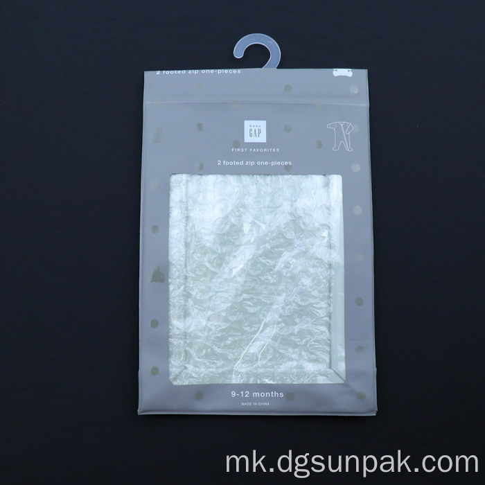 пластична кеса за облека за пакување со патент за долна облека